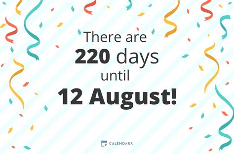 How many weeks until august 12th - Home > Date > 2024 > July > 12. How many weeks or how long to go until 12th July 2024 - as of 27th February 2024, there are 19 weeks to go.